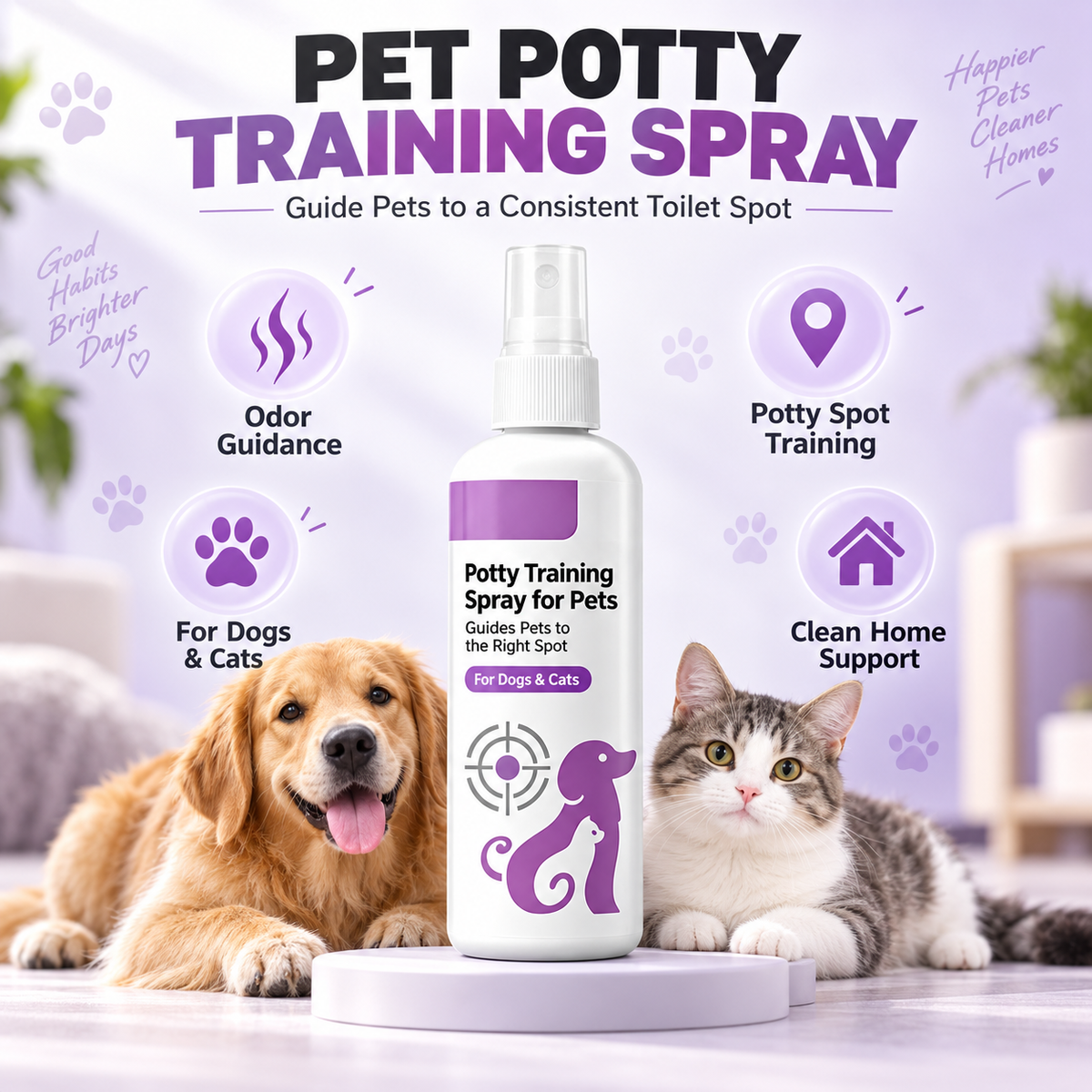 🥳HOT SALE🥳💞10K+ SOLD! 🐾✨ Potty Training Spray – guides pets to the right spot, stops messy accidents. Safe, gentle & easy spray – cleaner home, happier you! ✅🏠