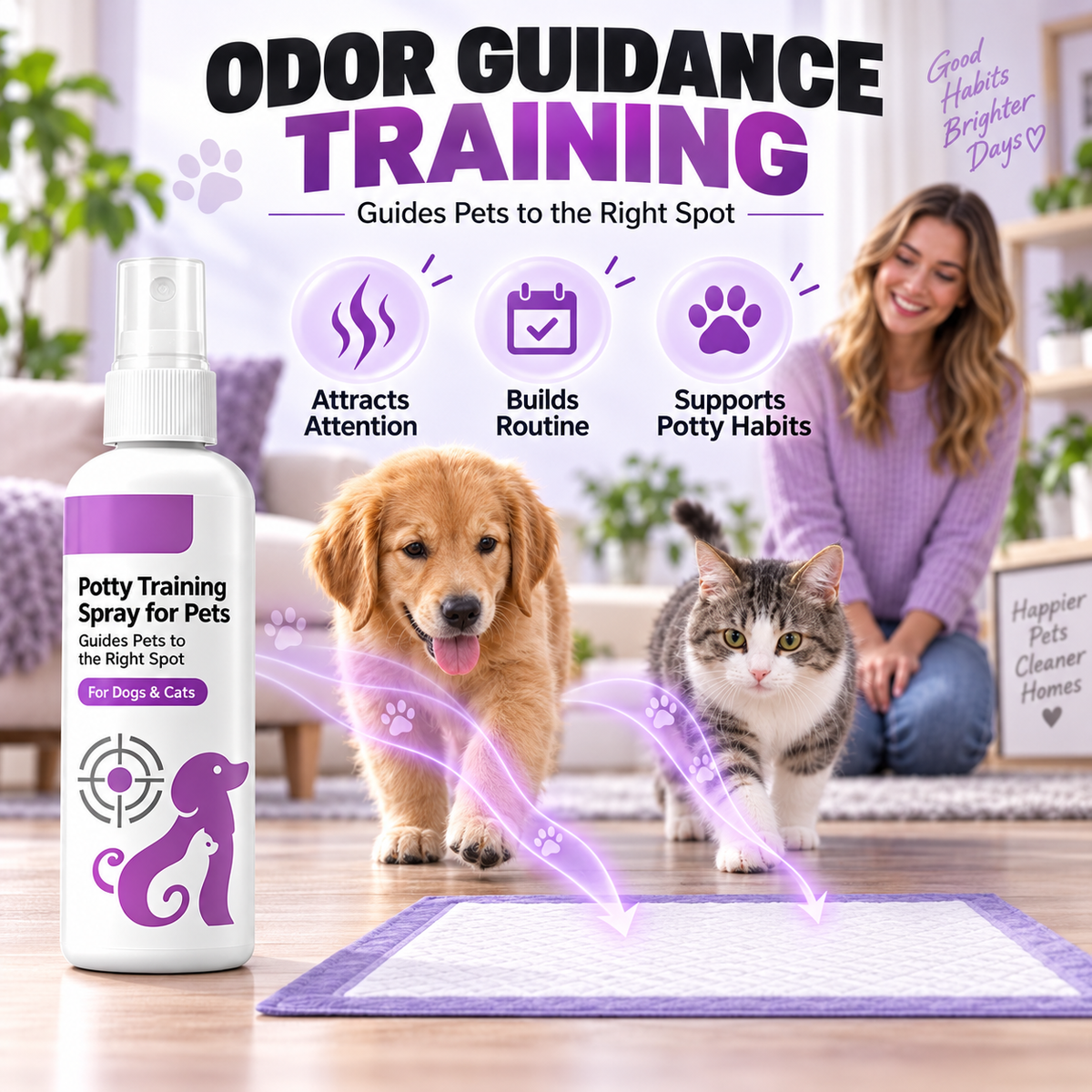 🥳HOT SALE🥳💞10K+ SOLD! 🐾✨ Potty Training Spray – guides pets to the right spot, stops messy accidents. Safe, gentle & easy spray – cleaner home, happier you! ✅🏠