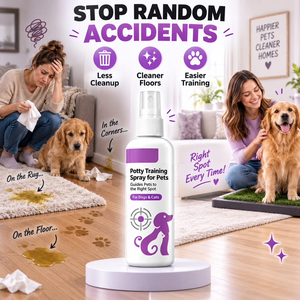 🥳HOT SALE🥳💞10K+ SOLD! 🐾✨ Potty Training Spray – guides pets to the right spot, stops messy accidents. Safe, gentle & easy spray – cleaner home, happier you! ✅🏠