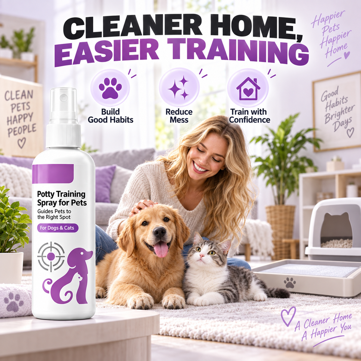 🥳HOT SALE🥳💞10K+ SOLD! 🐾✨ Potty Training Spray – guides pets to the right spot, stops messy accidents. Safe, gentle & easy spray – cleaner home, happier you! ✅🏠