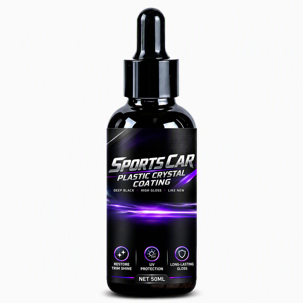 🥳2026 HOT SALE🥳💞50K+ SOLD! 🚗🖤 Car Plastic Restorer – restores deep black gloss to faded trims. Repels rain & UV. Easy dropper bottle! ✨💪