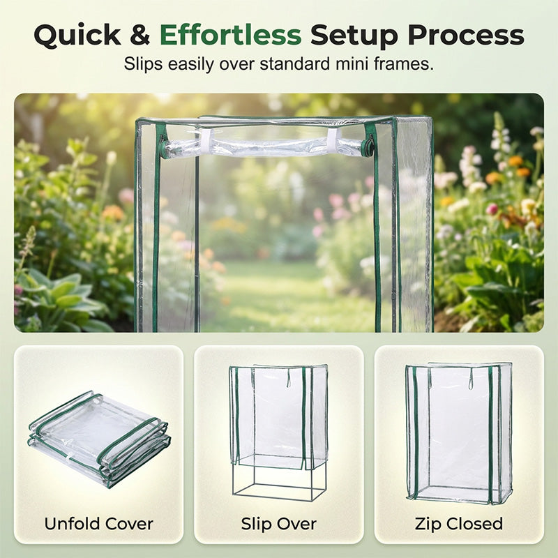🥳2026 HOT SALE🥳💞50K+ SOLD! ❄️🌿 All-Weather Plant Cover – clear PVC lets sunlight in, keeps frost out. Grow herbs & veggies all year round. Indoor & outdoor use! 🏠💪