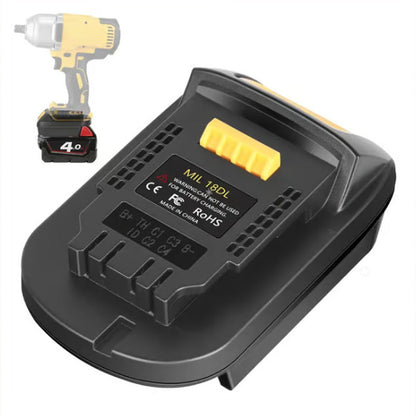 🥳2026 HOT SALE🥳💞50K+ SOLD! 🔋🔧 Lithium Battery Adapter for 18V Tools – revive old tools without buying new batteries. Universal fit, plug & play, durable power! ✅💪