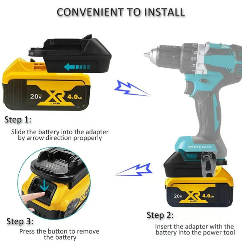 🥳2026 HOT SALE🥳💞50K+ SOLD! 🔋🔧 Lithium Battery Adapter for 18V Tools – revive old tools without buying new batteries. Universal fit, plug & play, durable power! ✅💪