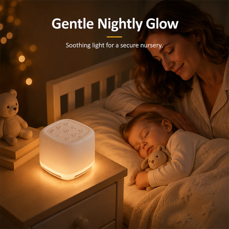 🥳2026 HOT SALE🥳💞50K+ SOLD! 🌙💤 White Noise Machine – acoustic shield blocks noise, protects deep sleep. 7-color night light & smart timer – wake up refreshed! 🛏️✅