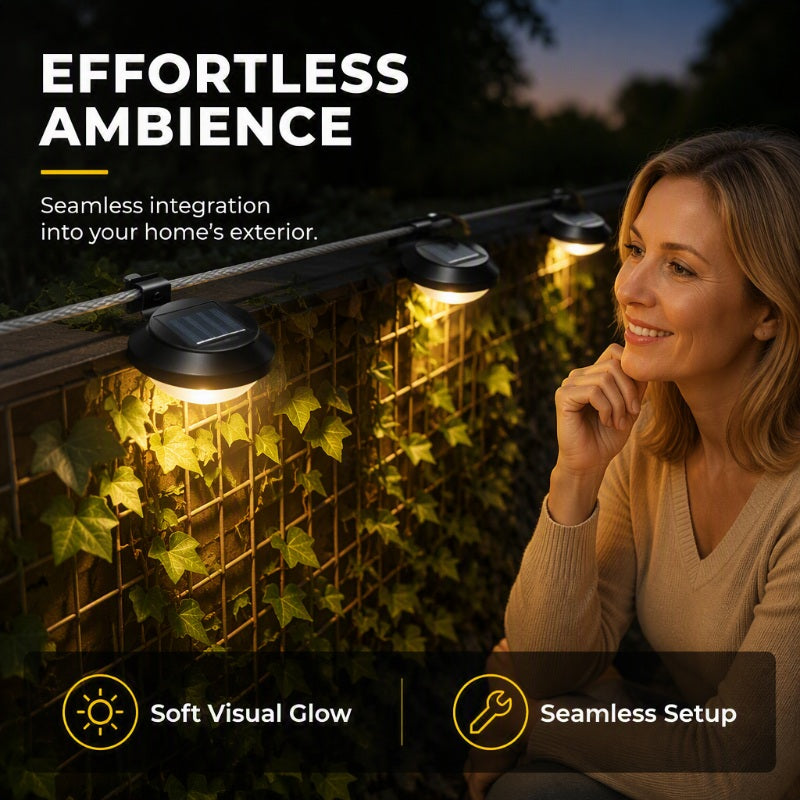 🥳2026 HOT SALE🥳💞50K+ SOLD! ☀️💡 50% OFF TODAY! Solar Outdoor Accent Light – no wiring, no electricity bills. 3 LEDs auto-light up gutters, fences & walls at night. Simple, safe, solar! 🏡✅