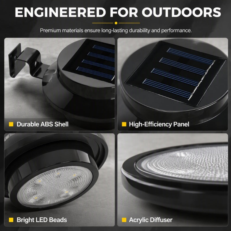 🥳2026 HOT SALE🥳💞50K+ SOLD! ☀️💡 50% OFF TODAY! Solar Outdoor Accent Light – no wiring, no electricity bills. 3 LEDs auto-light up gutters, fences & walls at night. Simple, safe, solar! 🏡✅