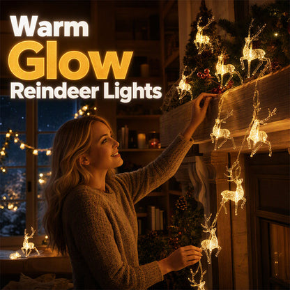 🥳2026 HOT SALE🥳💞50K+ SOLD! ⏳🦌 Limited-time 50% off! Christmas LED Reindeer String Lights – warm glow, sparkling reindeer detail. Battery or USB powered – transforms windows & shelves into festive magic! 🎄✨