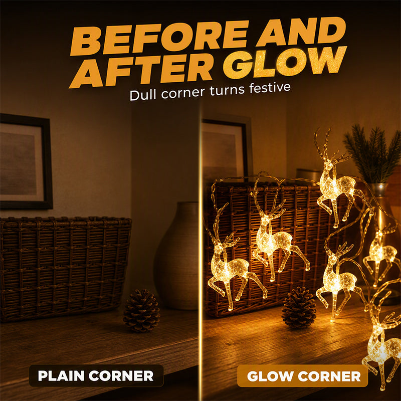 🥳2026 HOT SALE🥳💞50K+ SOLD! ⏳🦌 Limited-time 50% off! Christmas LED Reindeer String Lights – warm glow, sparkling reindeer detail. Battery or USB powered – transforms windows & shelves into festive magic! 🎄✨