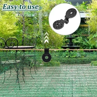 🥳2026 HOT SALE🥳💞50K+ SOLD! 🌿🔒 Shade Cloth Fixing Clips – lock-grip design holds netting tight, won't blow away in UK winds. UV-treated & reusable – secure your garden shade in seconds! 🏡💪