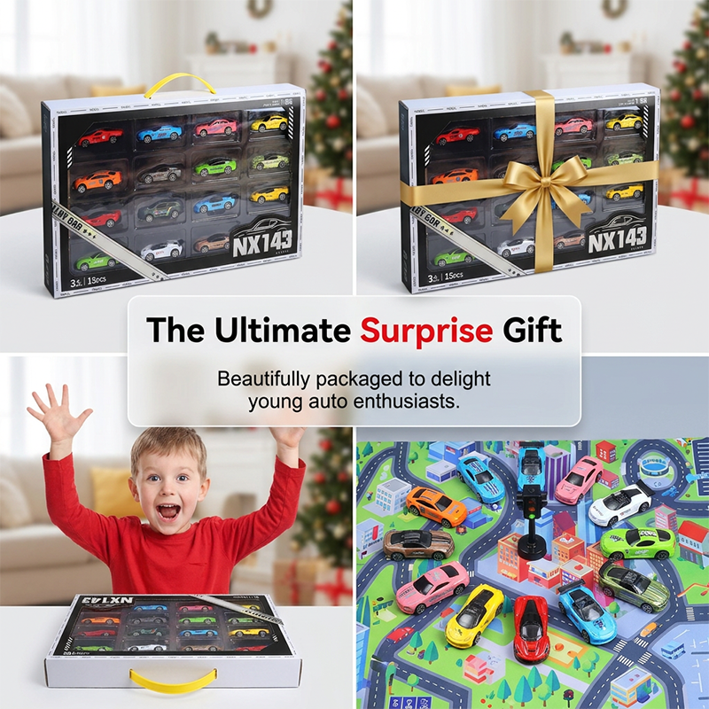 🥳2026 HOT SALE🥳💞50K+ SOLD! 🚗🛡️ Premium Diecast Car Set – zinc alloy body, chip-resistant paint. Smooth-rolling axles glide across floors & playmats. Sturdy enough for years of high-speed racing – not another throwaway toy! 🏎️✅