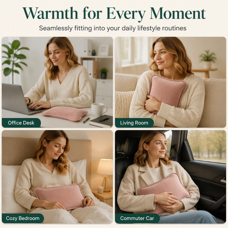 🥳2026 HOT SALE🥳💞50K+ SOLD! 🔥💚 Rechargeable Electric Hot Water Bag – smart auto-off, 6-layer PVC & flannel cover. Fast, safe warmth for aches & cold nights. 420W, 1300g, 27x19cm – cosy comfort all winter! 🛡️💪