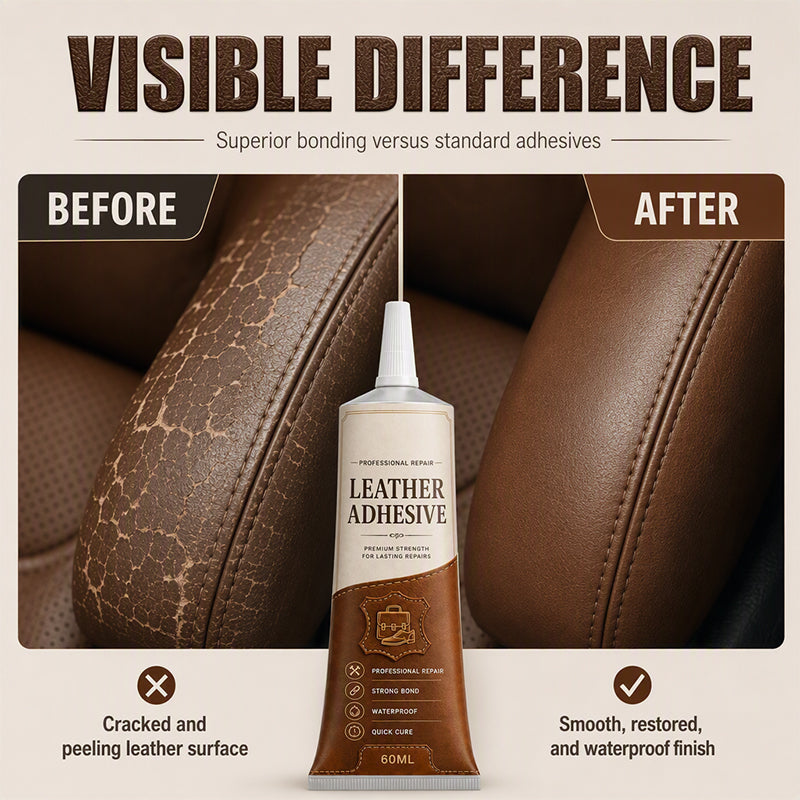 🥳2026 HOT SALE🥳💞50K+ SOLD! 🛋️🔧 Quick-Drying Leather Adhesive – industrial-strength bond repairs sofas, car seats & bags. Waterproof, flexible & transparent – no more cracks, no more replacement! 💪✨