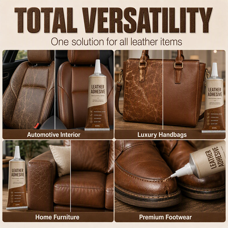 🥳2026 HOT SALE🥳💞50K+ SOLD! 🛋️🔧 Quick-Drying Leather Adhesive – industrial-strength bond repairs sofas, car seats & bags. Waterproof, flexible & transparent – no more cracks, no more replacement! 💪✨