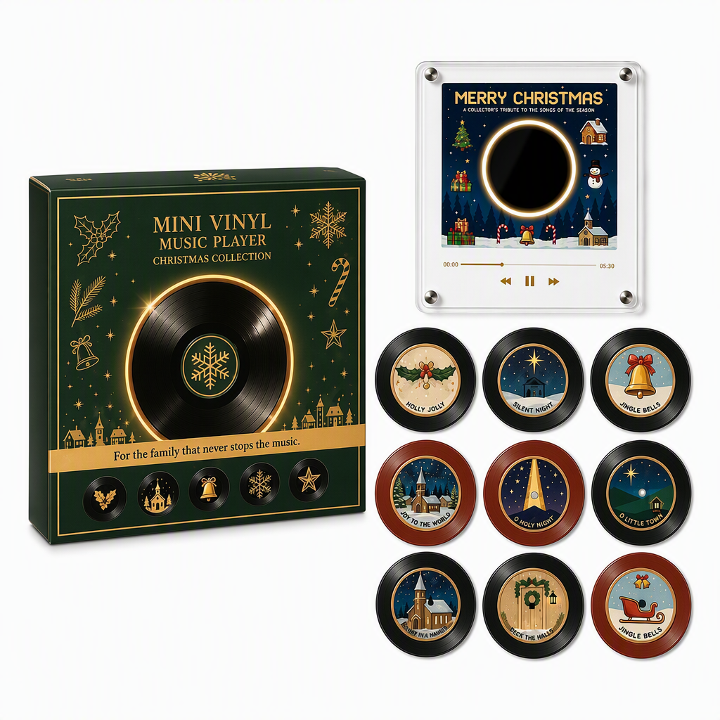 🥳2026 HOT SALE🥳💞50K+ SOLD! 🧲🎵 50% OFF! NFC Magnetic Fridge Music Box – tap to play, 360° rotating LED glow, 9 discs & 256MB storage. Turn your fridge into a cosy music corner! 💡✅