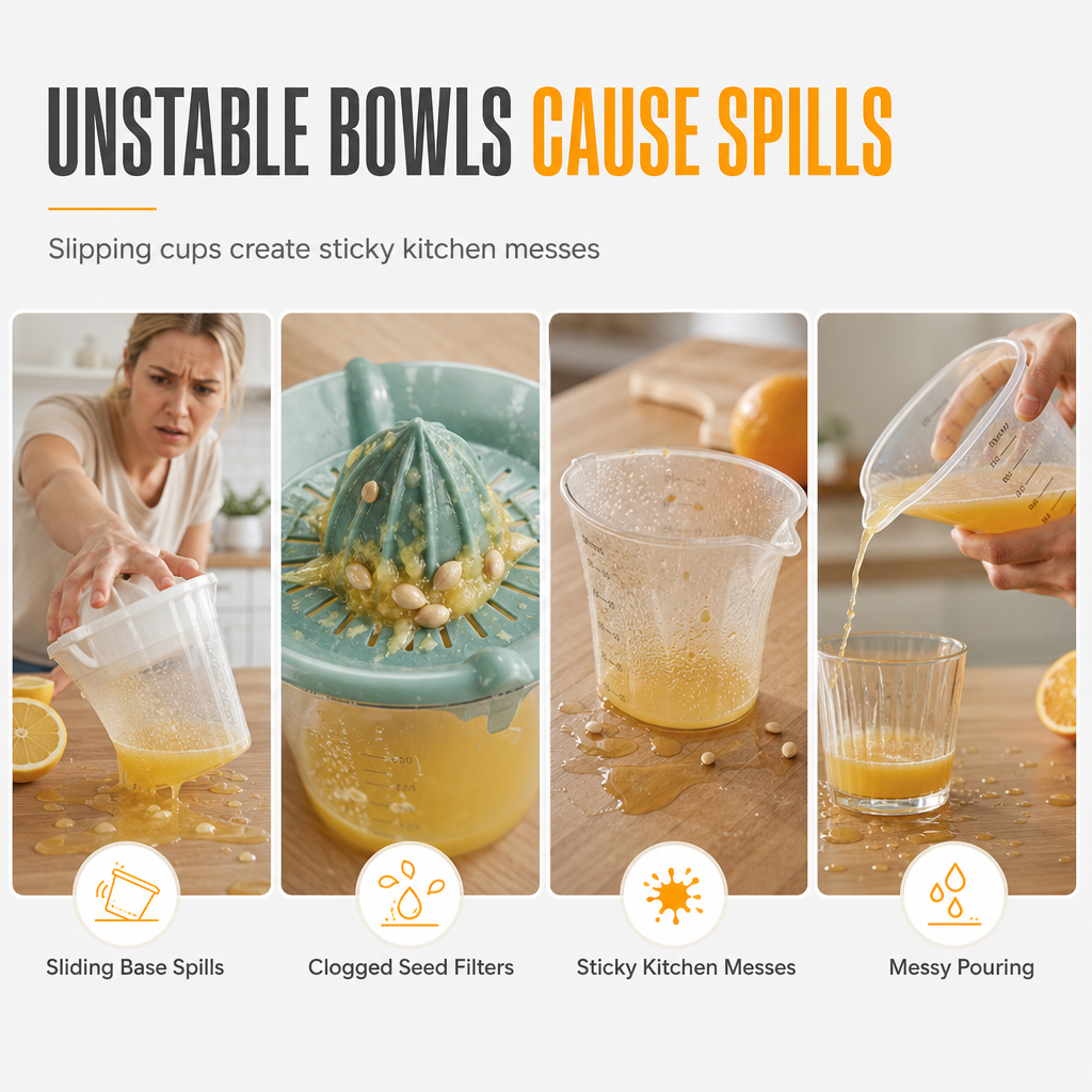 🥳2026 HOT SALE🥳💞50K+ SOLD! 🍊🛡️ Tired of wobbly juicers tipping over & wasting juice? Portable Manual Juicer – secure rubber base ring keeps cup steady, mess-free pouring spout. Squeeze fresh citrus without spills! 💪✨