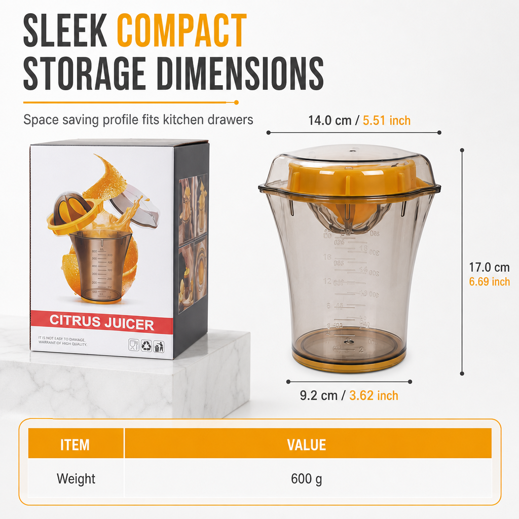 🥳2026 HOT SALE🥳💞50K+ SOLD! 🍊🛡️ Tired of wobbly juicers tipping over & wasting juice? Portable Manual Juicer – secure rubber base ring keeps cup steady, mess-free pouring spout. Squeeze fresh citrus without spills! 💪✨