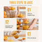 🥳2026 HOT SALE🥳💞50K+ SOLD! 🍊🛡️ Tired of wobbly juicers tipping over & wasting juice? Portable Manual Juicer – secure rubber base ring keeps cup steady, mess-free pouring spout. Squeeze fresh citrus without spills! 💪✨