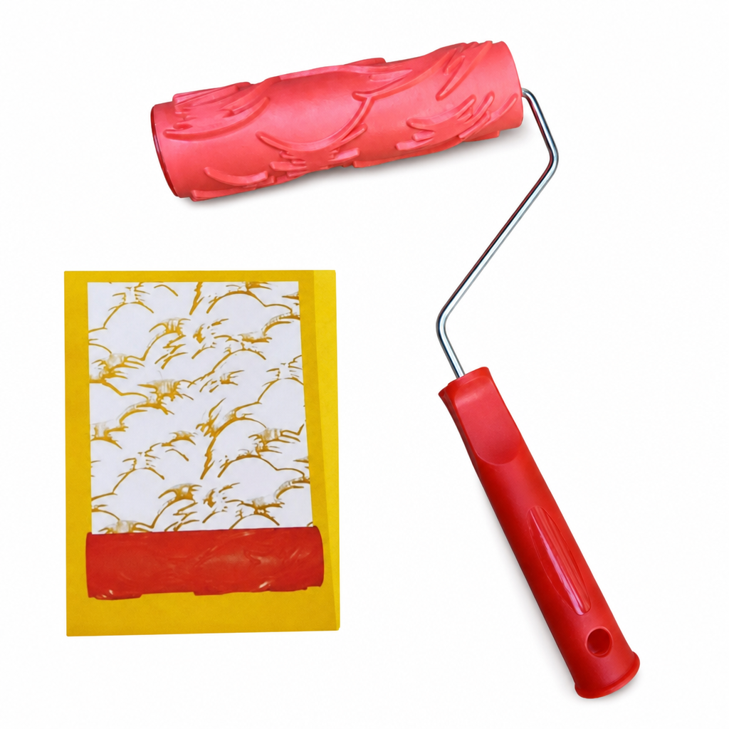 🥳2026 HOT SALE🥳💞50K+ SOLD! 🎨🪵 Embossing Roller – create wood grain walls easily, sturdy frame for even pressure. Washable & reusable, transform plain walls instantly! 🏠✨