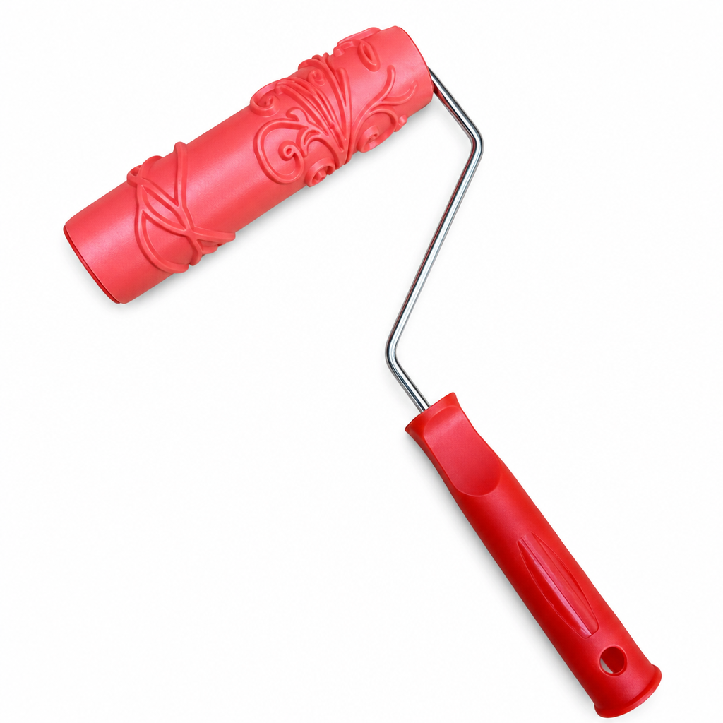 🥳2026 HOT SALE🥳💞50K+ SOLD! 🎨🪵 Embossing Roller – create wood grain walls easily, sturdy frame for even pressure. Washable & reusable, transform plain walls instantly! 🏠✨