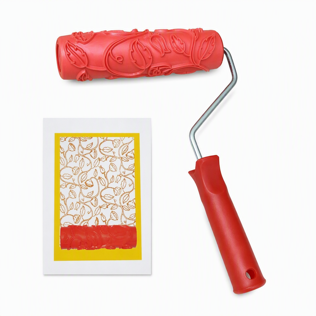 🥳2026 HOT SALE🥳💞50K+ SOLD! 🎨🪵 Embossing Roller – create wood grain walls easily, sturdy frame for even pressure. Washable & reusable, transform plain walls instantly! 🏠✨