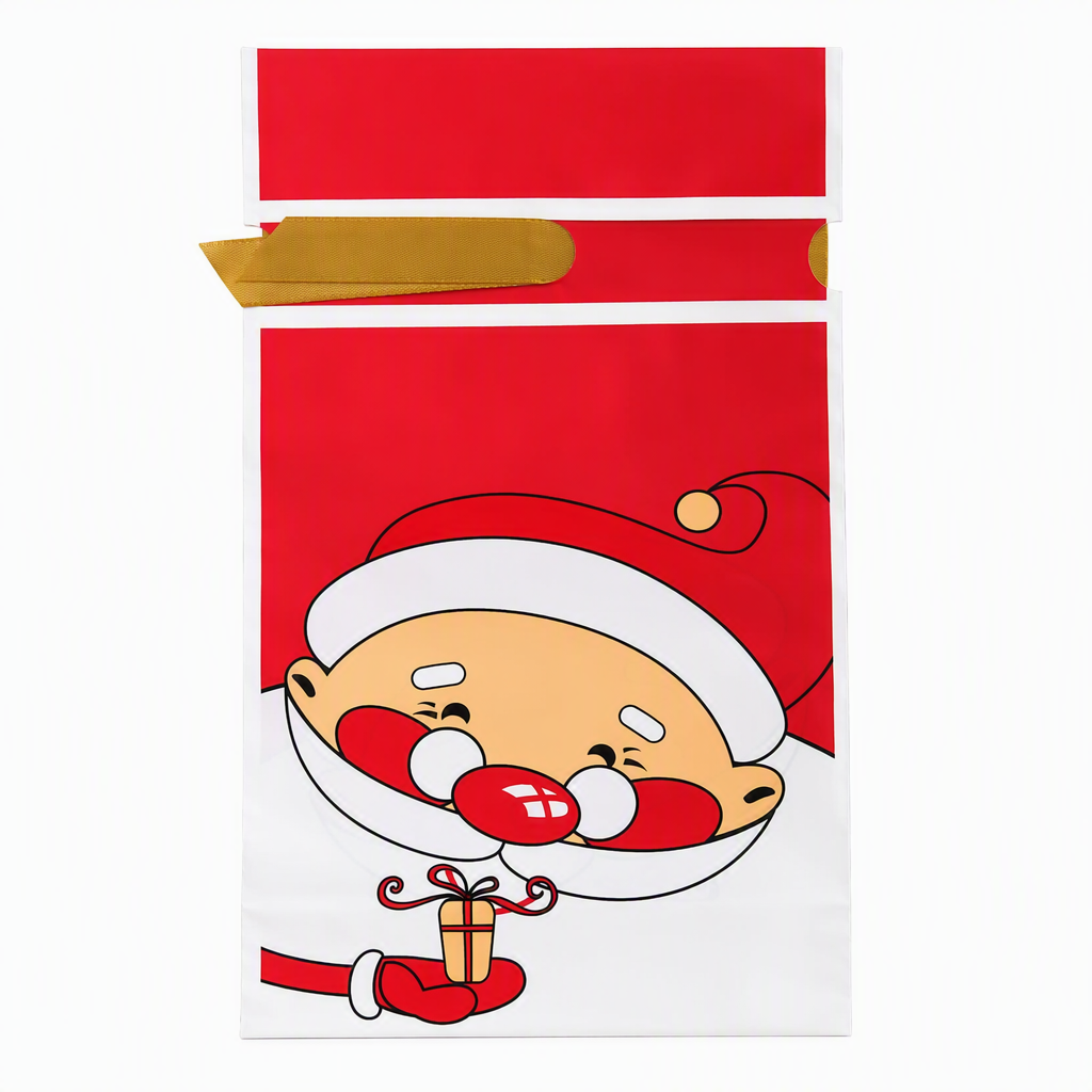 🥳2026 HOT SALE🥳💞50K+ SOLD! 🎄🎁 50% OFF! Christmas Drawstring Gift Bags with Ribbon (50 Pcs) – pull-and-tie, sturdy flat bottom, durable PEVA. Quick festive packaging! 🛡️✅