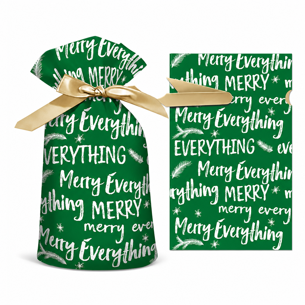 🥳2026 HOT SALE🥳💞50K+ SOLD! 🎄🎁 50% OFF! Christmas Drawstring Gift Bags with Ribbon (50 Pcs) – pull-and-tie, sturdy flat bottom, durable PEVA. Quick festive packaging! 🛡️✅