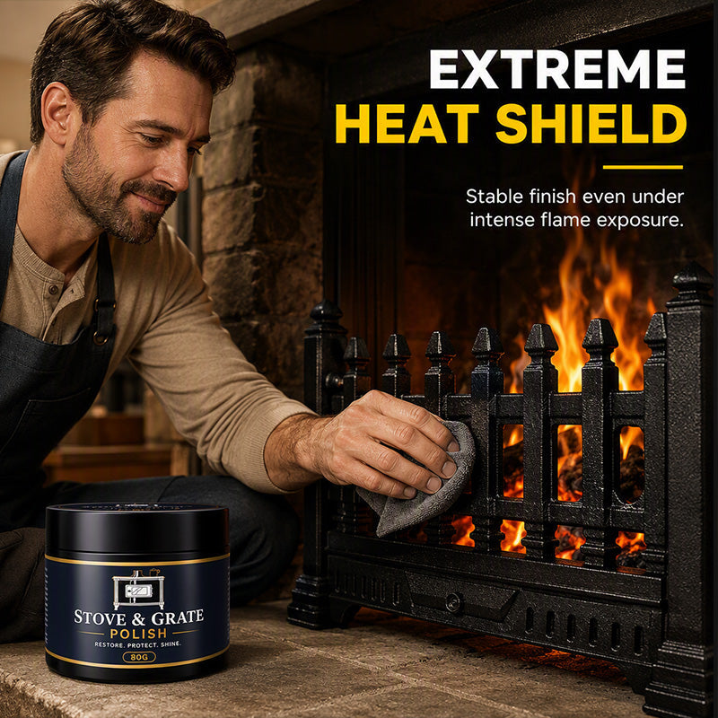 🥳2026 HOT SALE🥳💞50K+ SOLD! 🔥🖤 Cast Iron Stove Polish – restores rich black gloss, protects against rust & heat. Includes sponge – makes old stoves look new again! 🏠✨