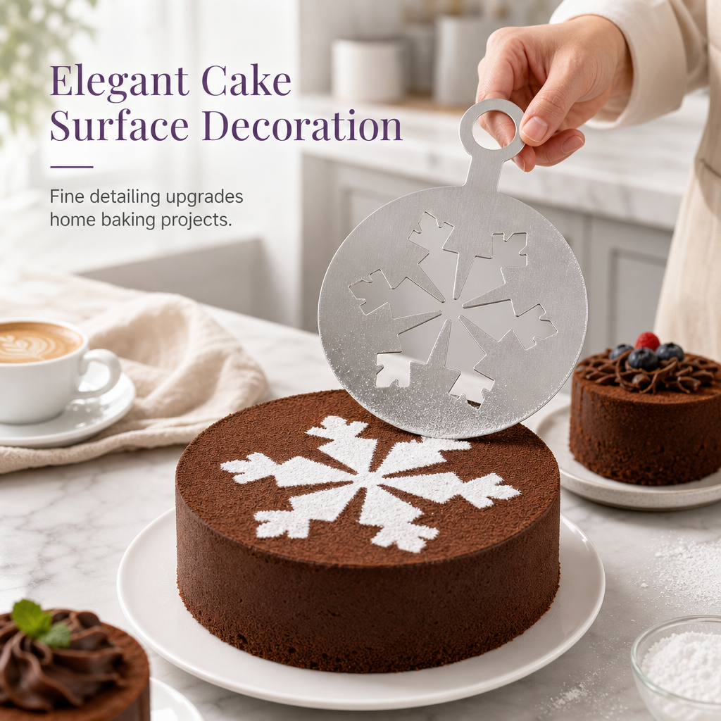 🥳2026 HOT SALE🥳💞50K+ SOLD! ☕🍰 Versatile Coffee Stencil – one template for lattes, cupcakes & dessert plates. Lightweight & easy to handle – simple, elegant DIY decorating! 🎨💚