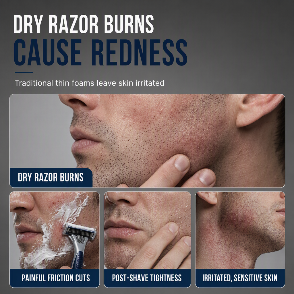 🥳2026 HOT SALE🥳💞50K+ SOLD! 🪒✨ 50% OFF! Men's 3-in-1 Shaving & Skincare Stick – lubricating oils protect from cuts, plant oils moisturize, waterproof lather. No brush needed! 🛡️💪