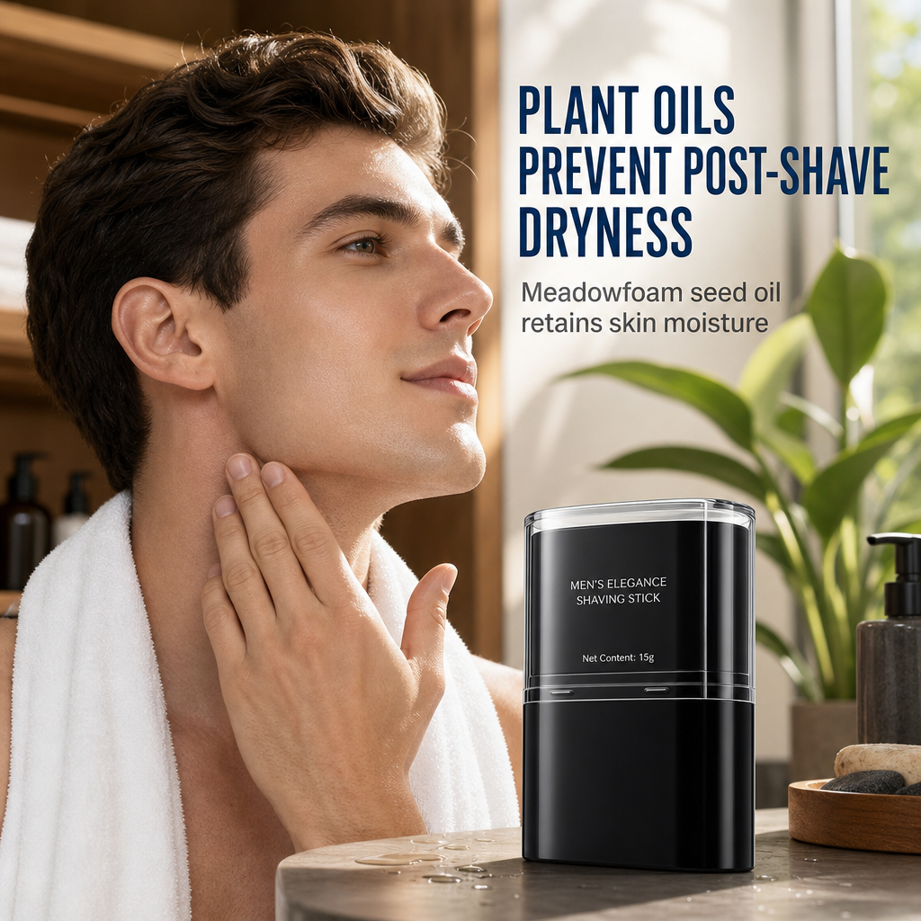 🥳2026 HOT SALE🥳💞50K+ SOLD! 🪒✨ 50% OFF! Men's 3-in-1 Shaving & Skincare Stick – lubricating oils protect from cuts, plant oils moisturize, waterproof lather. No brush needed! 🛡️💪