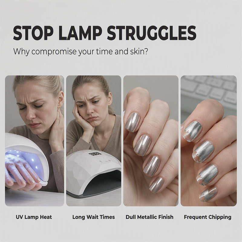 🥳2026 HOT SALE🥳💞50K+ SOLD! 💅✨ 50% OFF! Galaxy Chrome Silver Nail Polish – air-dry, high-shine mirror finish, salon-quality at home. No lamp needed! 💎🧊
