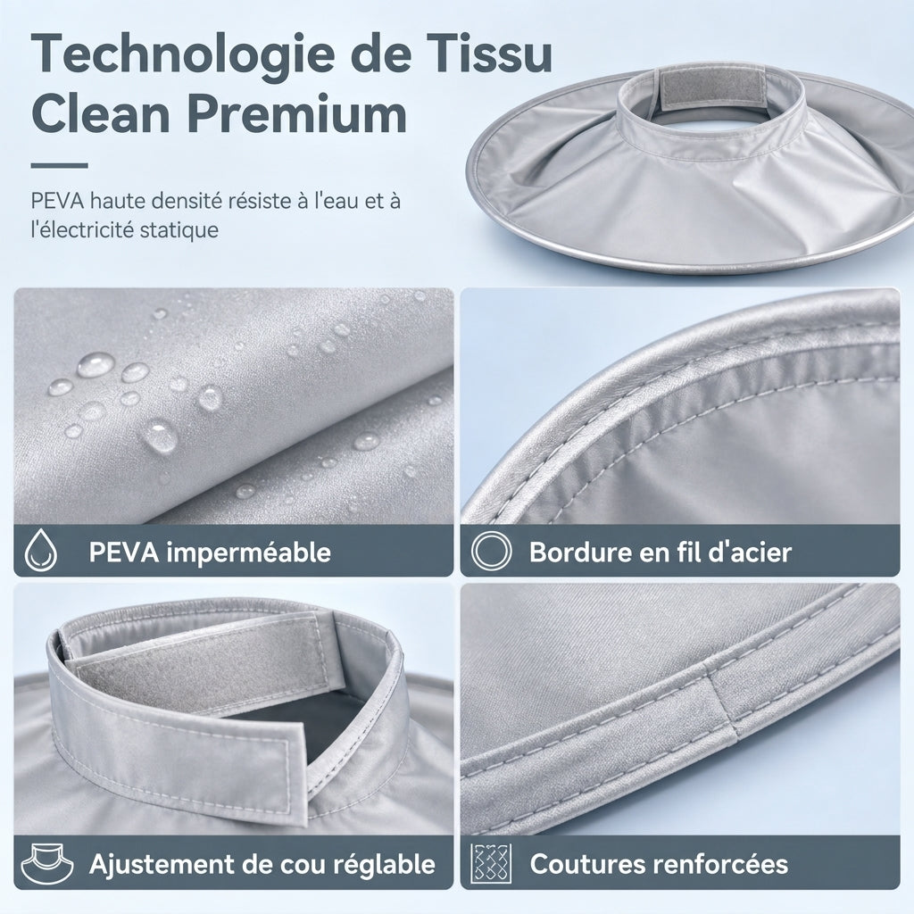 🥳2026 HOT SALE🥳💞50K+ SOLD! ✂️🧹 50% OFF! Hair Cutting Cape with Catcher – built-in groove traps clippings, no mess on clothes or floors. Waterproof, non-static, folds flat. Perfect for home trims & kids' cuts! 💇✅