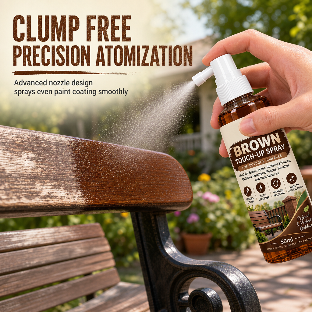 🥳2026 HOT SALE🥳💞50K+ SOLD! 🪵✨ 50% OFF! Brown Wood Touch-Up Spray – restores faded outdoor furniture, precision spray, waterproof & crack-free. Refresh your garden wood! 🛡️💪