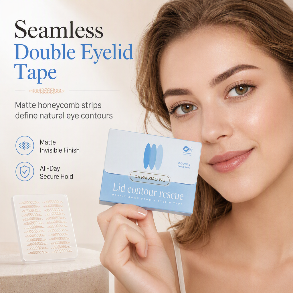 🥳2026 HOT SALE🥳💞50K+ SOLD! 👁️✨ Self-Adhesive Invisible Eyelid Tape – breathable matte mesh blends under makeup, lifts heavy lids naturally. 200pcs, 5 shapes, Y-tool included! 💖✅