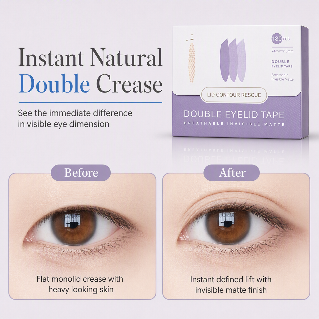 🥳2026 HOT SALE🥳💞50K+ SOLD! 👁️✨ Self-Adhesive Invisible Eyelid Tape – breathable matte mesh blends under makeup, lifts heavy lids naturally. 200pcs, 5 shapes, Y-tool included! 💖✅