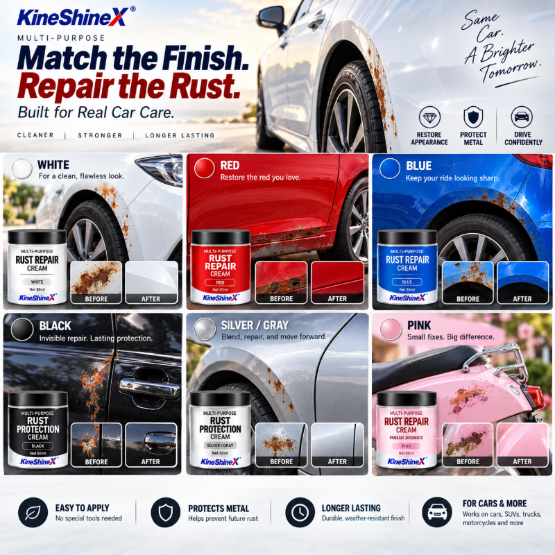 🥳2026 HOT SALE🥳💞50K+ SOLD! 🔧🛡️ 50% OFF! Multi-Purpose Rust Repair Cream – removes rust & protects metal, color-matched finish. For cars, gates & garden tools. 3-step easy fix! 🏠✅