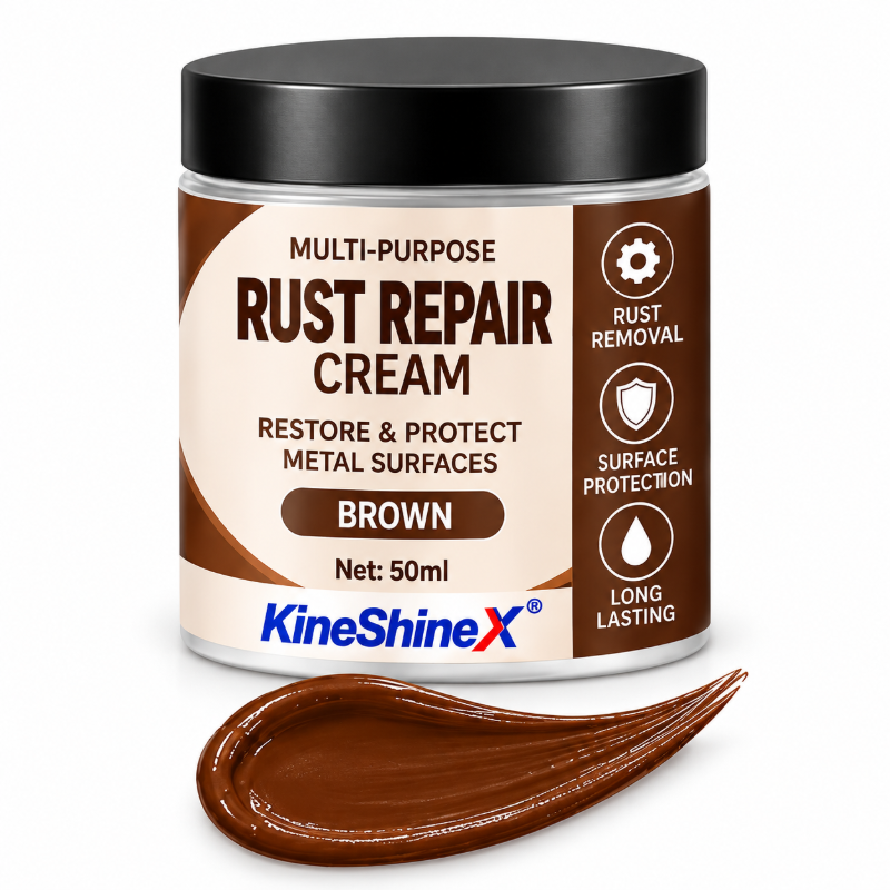 🥳2026 HOT SALE🥳💞50K+ SOLD! 🔧🛡️ 50% OFF! Multi-Purpose Rust Repair Cream – removes rust & protects metal, color-matched finish. For cars, gates & garden tools. 3-step easy fix! 🏠✅