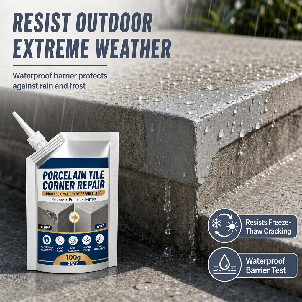 🥳2026 HOT SALE🥳💞50K+ SOLD! ❄️🛡️ Waterproof Corner Repair Filler – repels water, prevents winter freeze damage. Durable compound stops crumbling edges for years. One repair, long-lasting! 🏠💚
