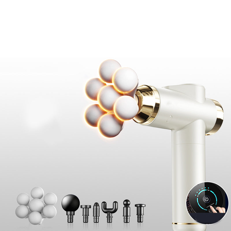 🥳2026 HOT SALE🥳💞50K+ SOLD! 💆♂️🔥 Multi-Head Massage Gun – 7-ball head covers large areas, 46mm deep percussion eases aches & stiffness. 9 heads for full-body relief! 💪✨