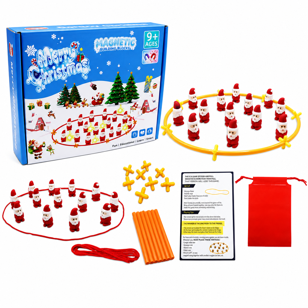 🥳2026 HOT SALE🥳💞50K+ SOLD! 🎅🎲 Christmas Santa Magnetic Chess – magnetic pieces stay put, no more scattered boards. Fun family game night, screen-free! 🎄💚