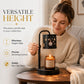 🥳2026 HOT SALE🥳💞50K+ SOLD! ❄️🕯️ 50% OFF! Retro Snowflake Candle Warmer Lamp – flameless melting, adjustable height 25-38cm, carbon steel. Cosy home & bedroom decor! 🏠✨
