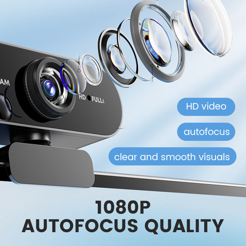🥳2026 HOT SALE🥳💞50K+ SOLD! 📹✨ 1080P HD Webcam – autofocus & low-light boost for crystal-clear video calls. Plug & play USB, 120° wide angle, built-in mic. Easy setup, no drivers! 💻💚