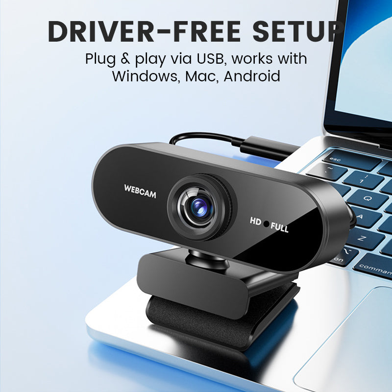 🥳2026 HOT SALE🥳💞50K+ SOLD! 📹✨ 1080P HD Webcam – autofocus & low-light boost for crystal-clear video calls. Plug & play USB, 120° wide angle, built-in mic. Easy setup, no drivers! 💻💚