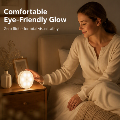 🥳2026 HOT SALE🥳💞50K+ SOLD! 🌙💡 Magnetic Motion Sensor Night Light – auto-on within 3-5m, soft eye-friendly glow. Wireless & rechargeable – safe midnight trips for elderly & kids! 🛡️✅