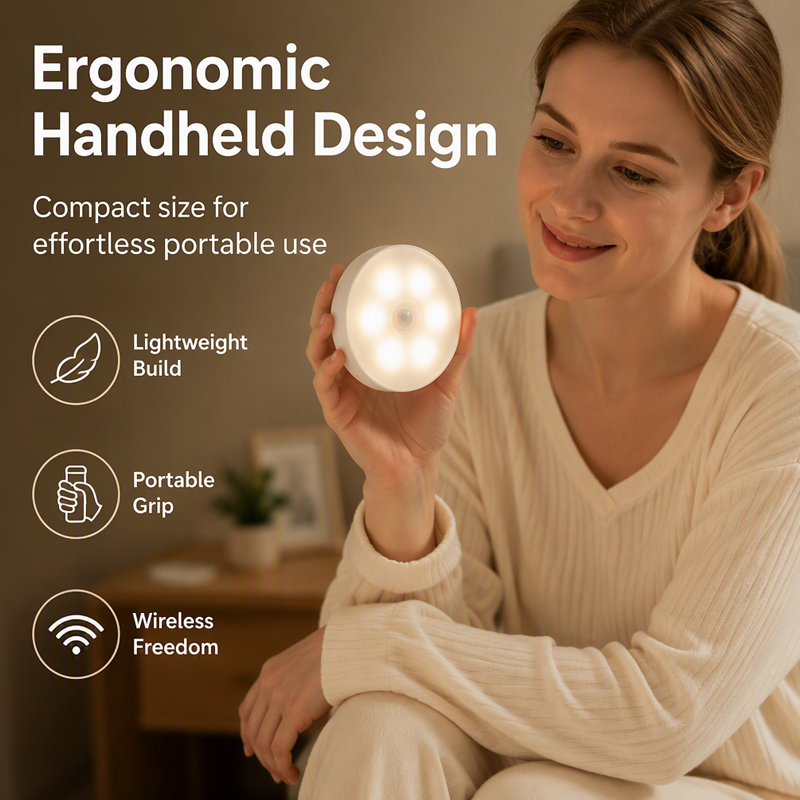 🥳2026 HOT SALE🥳💞50K+ SOLD! 🌙💡 Magnetic Motion Sensor Night Light – auto-on within 3-5m, soft eye-friendly glow. Wireless & rechargeable – safe midnight trips for elderly & kids! 🛡️✅