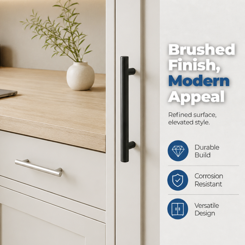 🥳2026 HOT SALE🥳💞50K+ SOLD! 🛠️✨ 50% OFF! Modern Stainless Steel T-Bar Handles – brushed finish, comfortable grip, built to last. Instantly refresh wardrobes & cabinets with a sleek designer look. Easy DIY upgrade! 🚪💪