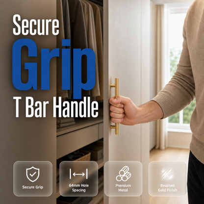 🥳2026 HOT SALE🥳💞50K+ SOLD! 🛠️✨ 50% OFF! Modern Stainless Steel T-Bar Handles – brushed finish, comfortable grip, built to last. Instantly refresh wardrobes & cabinets with a sleek designer look. Easy DIY upgrade! 🚪💪