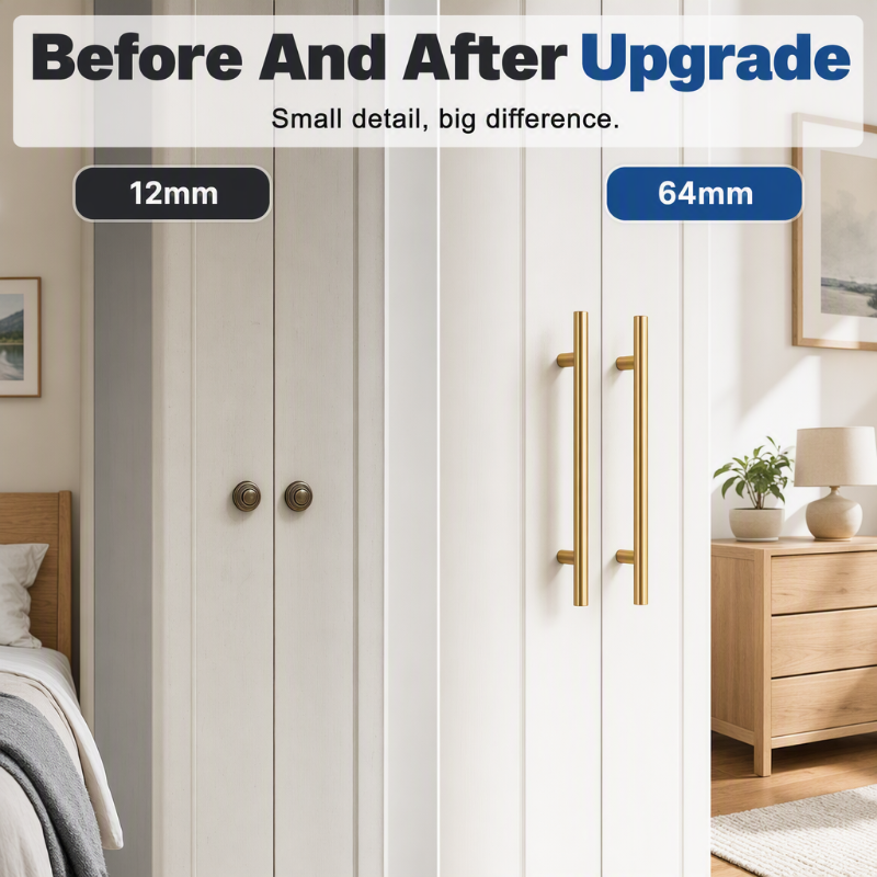 🥳2026 HOT SALE🥳💞50K+ SOLD! 🛠️✨ 50% OFF! Modern Stainless Steel T-Bar Handles – brushed finish, comfortable grip, built to last. Instantly refresh wardrobes & cabinets with a sleek designer look. Easy DIY upgrade! 🚪💪
