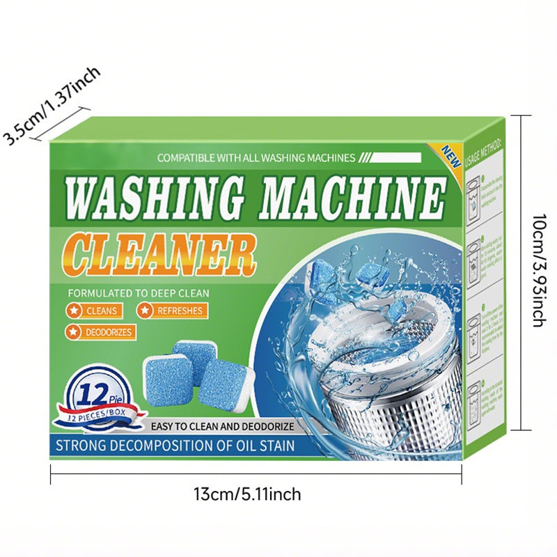 🥳2026 HOT SALE🥳💞50K+ SOLD! 🧺💥 50% OFF! Washing Machine Cleaner Tablets – blast away hidden grime & musty odours. One tablet, hot cycle, fresh clothes every wash. Works in front & top loaders! ✅💚